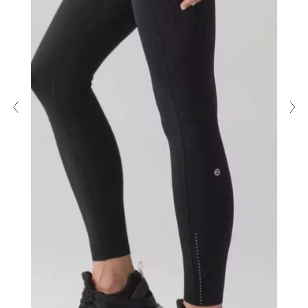 Lululemon black leggings, size 10